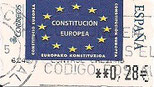 ETIQUETAS - ATMS/TÉRMICOS - ESPAÑA - 2.005 - CONSTITUCIÓN EUROPEA (MODELO T 106) (114) (ETIQUETA *USADA) 1,25€.