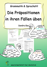 Präpositionen in den Fällen, Übungen Präpositionen, Präpositionen üben, Lernmaterial zu den Präpostionen