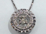 K18ＷＧ 　D０．１９/０．０９ｃｔ　 ホワイトゴールド ダイヤモンドネックレス