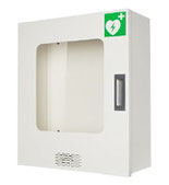 AED Wandschrank mit Alarm weiß