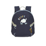 Kindergarten-Rucksack dunkelblau mit Happy Print von LÄSSIG