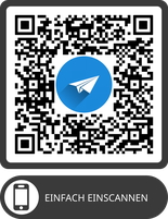 Mit Smartphone scannbarer QR Code für den Newsletter