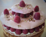 Recette gâteau macaron et framboises 