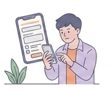 スマホを触る男性