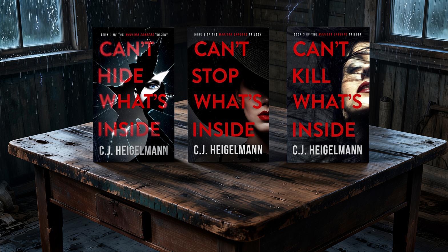 Can't Kill What's Inside by C.J. Heigelmann, Book III of the Madison Sanders Trilogy.
