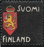 mourning stamp finnish lion 1 penni