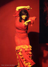 Titelfoto zum Flamenco-Live Konzert "A MI MANERA" mit spanischer Flamenco-Tänzerin Rosa Martínez, Lidia Menéndez (Gesang), Miguel Sotelo & Franco Carmine (Gitarre) am 29.06.2024 in der Zehntscheune Heisterbach/Königswinter / Color-Foto: © Boris de Bonn