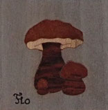 Magnet carré Champignons - 5x5