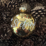 Druckatelier46 Weihnachtskugeln Namen gold glänzend