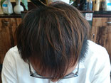  薄毛克服体験記ブログ7月26日の店長の頭頂部写真