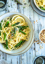 Spaghetti mit Spargel und Gorgonzola