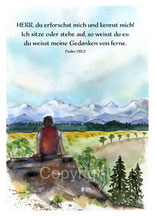 christliche Karten, Landschaft Psalm 139