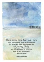 christliche Karten, Harre meine Seele, harre des Herrn