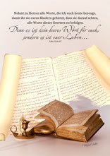 christliche Karten, 5. Mose 33, 46/47 Bibel