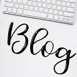 Tastatur und Schriftzug Blog