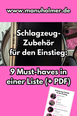 Liste mit Schlagzeug-Zubehör für Anfänger