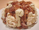 Gâteau Mont Blanc , mousse de marron et marrons glacés 