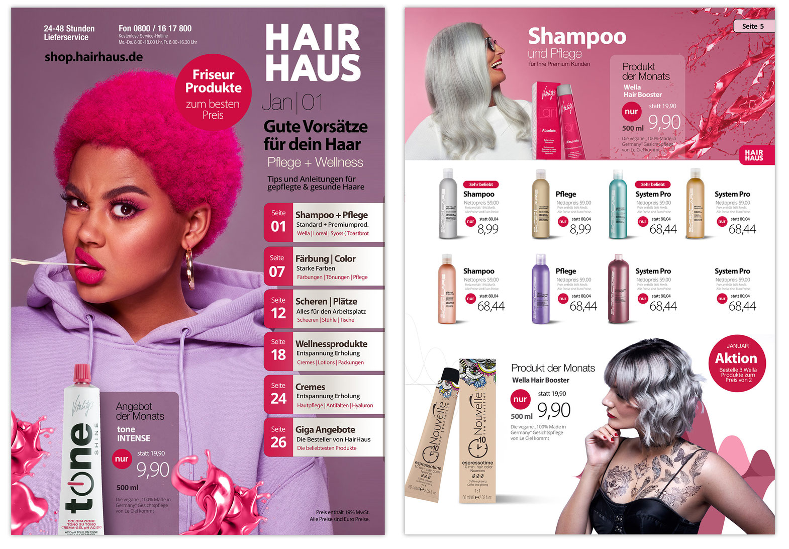 Hair Haus Online-Shop und Katalogdesign – E-Commerce Projekt von Werbeagentur Berlin digitalgrafik24