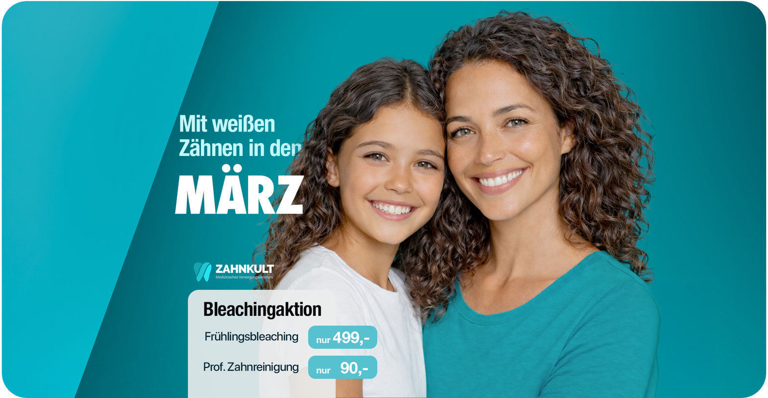 Zahnkult Fruehlingsbleaching Werbebanner – Dentalmarketing Kampagne von Werbeagentur Berlin digitalgrafik24