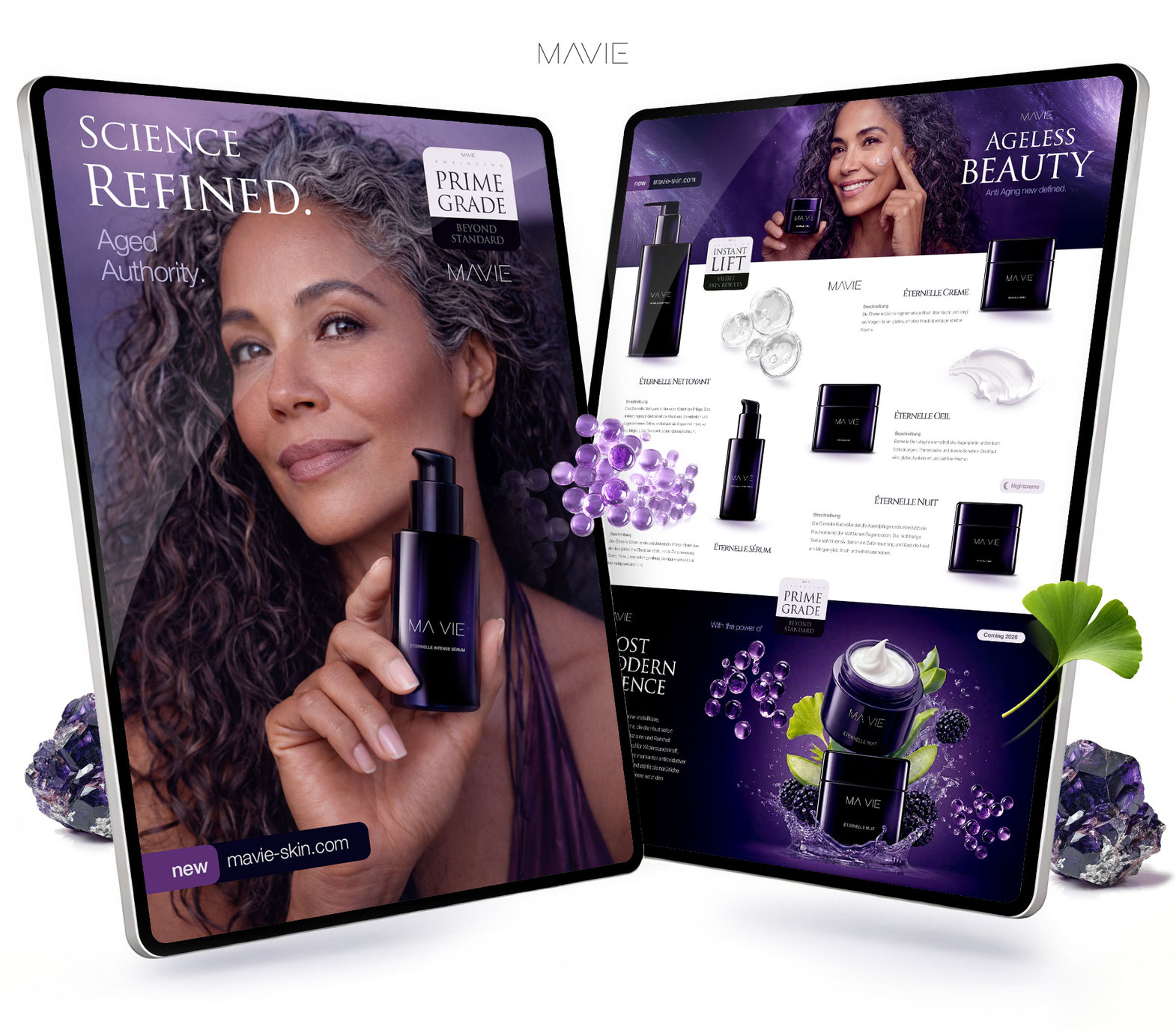 Responsive Webdesign Berlin – MAVIE Kosmetik Website auf Laptop und Smartphone von Online Marketing Agentur