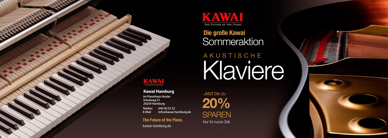 Kawai Klaviere Sommeraktion – Werbekampagne Design von Online Marketing Agentur digitalgrafik24