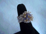 Hand Stitched Crystal Beaded Ring