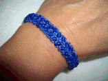 Hand Stitched Herringbone Crystal Bracelet