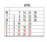 oefenen met de maandkalender