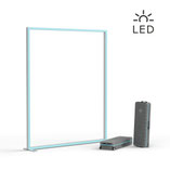 Transportabler LED-Leuchtrahmen mit RGB-Beleuchtung