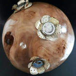 Wood sphere decoration watch clock omege petals background watch metal metal light lamp steampunk