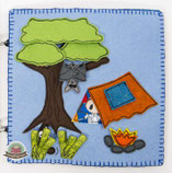 Spielbuch Quiet book Zelt Camping Baum Nähanleitung