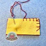 sewing  beginner, blanket stitch, tutorial, edging felt