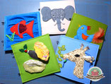 Spielbuch aus Filz zusammennähen, Fühlbuch, Montessori, Giraffe, Elefant, Igel, Huhn
