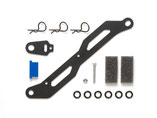 TT-02 Tuningteil, TAMIYA 300054555, FRP Battery Plate & Transponder Stay Set, FRP Akku-/ Transponderhalter