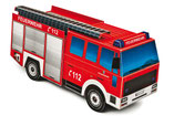 Feuerwehrwagen,  Kinder-Bastelbögen