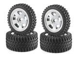 Offroad Radsatz mit Allterrain Redersatz Chrom von Carson im Maßstab 1:10,  500900028