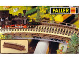 gebogenes Gleisbett, Plastik-Modellbausatz der Firma Faller, 120554