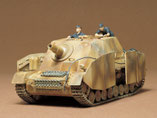 Modell-Bausatz aus Plastik eines deutschen Sturmpanzers "Brummbär"  im Maßstab 1:35 von der Firma TAMIYA,   35077