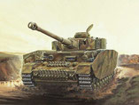 Modell-Bausatz aus Plastik eines deutschen Panzer-Kampfwagen IV  im Maßstab 1:35 von der Firma Italeri,  6486