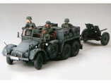 Modell-Bausatz aus Plastik eines deutschen Mannschaftswagens mit Krupp Protze  im Maßstab 1:35 von der Firma TAMIYA,    35259