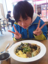 練習の合間の食事