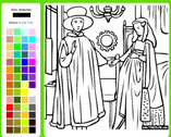 online kleuren : Arnolfini & zijn vrouw