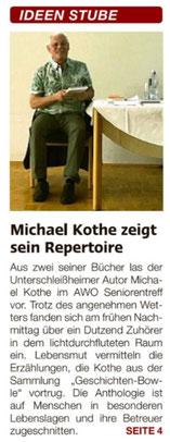Lesung, Unterschleißheim, Michael Kothe, Autor