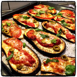 Auberginen-Pizza