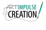 Logo, Schriftzug: Art Impulse Creation, Stift zeichnet Schnörkel