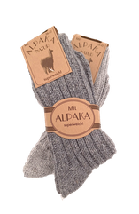 Socken mit Alpaka Wolle, gestrickt, kuschelig warm