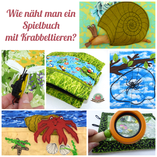 Wie näht man ein Spielbuch. Käferbuch