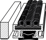 Alu-Profilmatte Profi mit Rips und Kratzkante, 15 mm