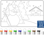 winterkleurplaat