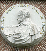 Juan de Juanes, cuyo nombre completo es Vicente Juan Masip, fue un destacado pintor español del Renacimiento. Nació en Fuente la Higuera, Valencia, y falleció en Bocairente el 21 de diciembre de 1579.